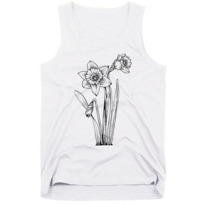 Daffodil Daffodils Flowers Floral Spring Easter Tank Top