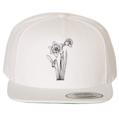 Daffodil Daffodils Flowers Floral Spring Easter Wool Snapback Cap
