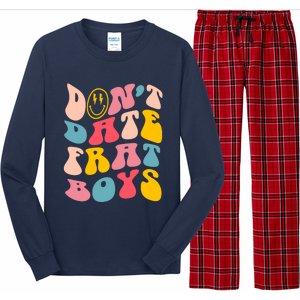 Don't Date Frat Boy Funny Preppy Trendy Long Sleeve Pajama Set