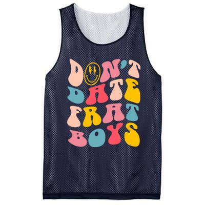 Don't Date Frat Boy Funny Preppy Trendy Mesh Reversible Basketball Jersey Tank