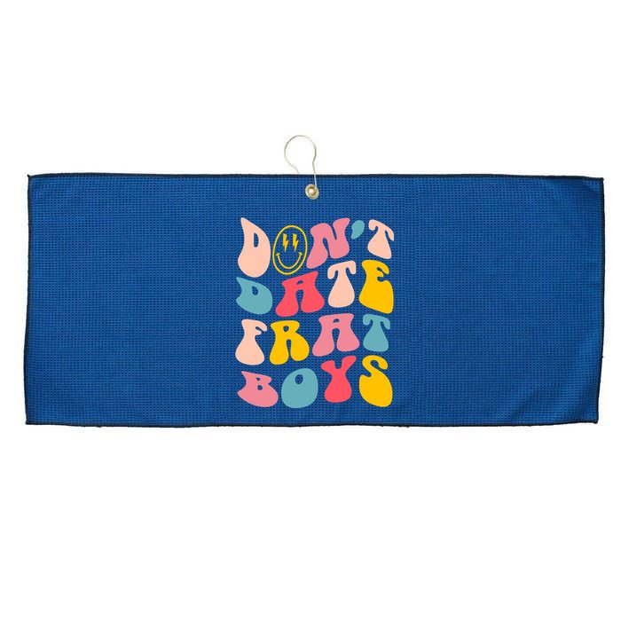 Don't Date Frat Boy Funny Preppy Trendy Large Microfiber Waffle Golf Towel