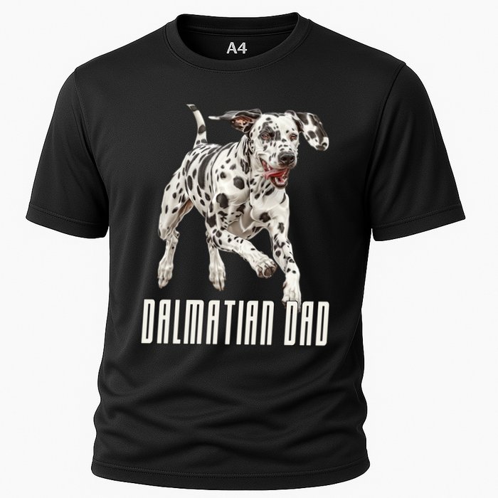 Dalmatian Dad Father Parent Dal Dog Running Cute Adorable Cute Gift Cooling Performance Crew T-Shirt