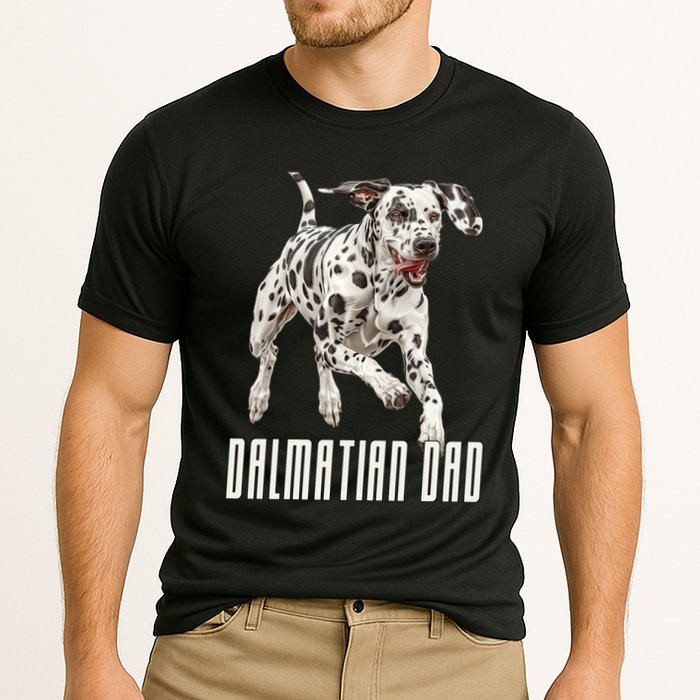 Dalmatian Dad Father Parent Dal Dog Running Cute Adorable Cute Gift Cooling Performance Crew T-Shirt