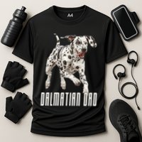 Dalmatian Dad Father Parent Dal Dog Running Cute Adorable Cute Gift Cooling Performance Crew T-Shirt