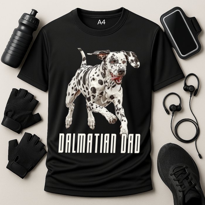 Dalmatian Dad Father Parent Dal Dog Running Cute Adorable Cute Gift Cooling Performance Crew T-Shirt
