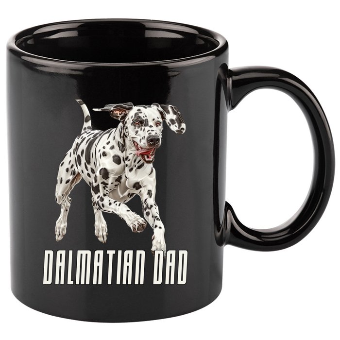 Dalmatian Dad Father Parent Dal Dog Running Cute Adorable Cute Gift 11oz C Handle Ceramic Mug