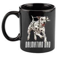 Dalmatian Dad Father Parent Dal Dog Running Cute Adorable Cute Gift 11oz C Handle Ceramic Mug