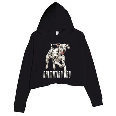 Dalmatian Dad Father Parent Dal Dog Running Cute Adorable Cute Gift Crop Fleece Hoodie