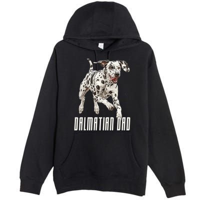 Dalmatian Dad Father Parent Dal Dog Running Cute Adorable Cute Gift Premium Pullover Hoodie