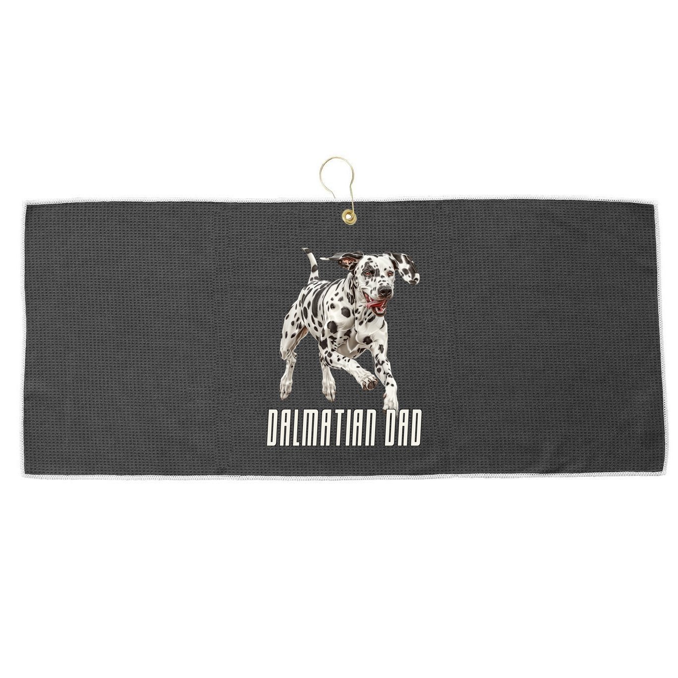 Dalmatian Dad Father Parent Dal Dog Running Cute Adorable Cute Gift Large Microfiber Waffle Golf Towel