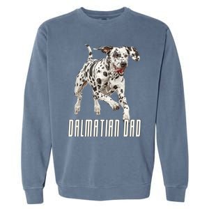 Dalmatian Dad Father Parent Dal Dog Running Cute Adorable Cute Gift Garment-Dyed Sweatshirt