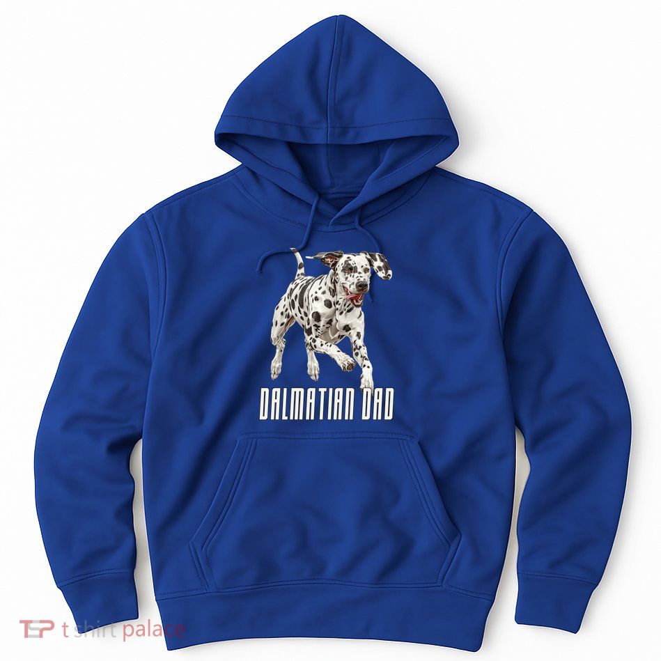 Dalmatian Dad Father Parent Dal Dog Running Cute Adorable Cute Gift Hoodie