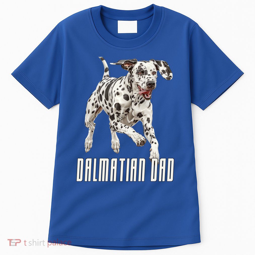 Dalmatian Dad Father Parent Dal Dog Running Cute Adorable Cute Gift Tall T-Shirt