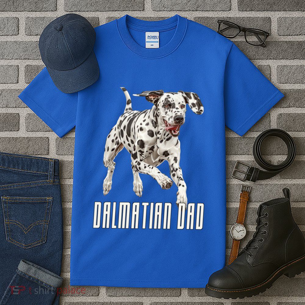 Dalmatian Dad Father Parent Dal Dog Running Cute Adorable Cute Gift Tall T-Shirt