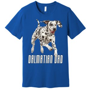 Dalmatian Dad Father Parent Dal Dog Running Cute Adorable Cute Gift Premium T-Shirt