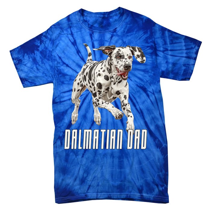 Dalmatian Dad Father Parent Dal Dog Running Cute Adorable Cute Gift Tie-Dye T-Shirt