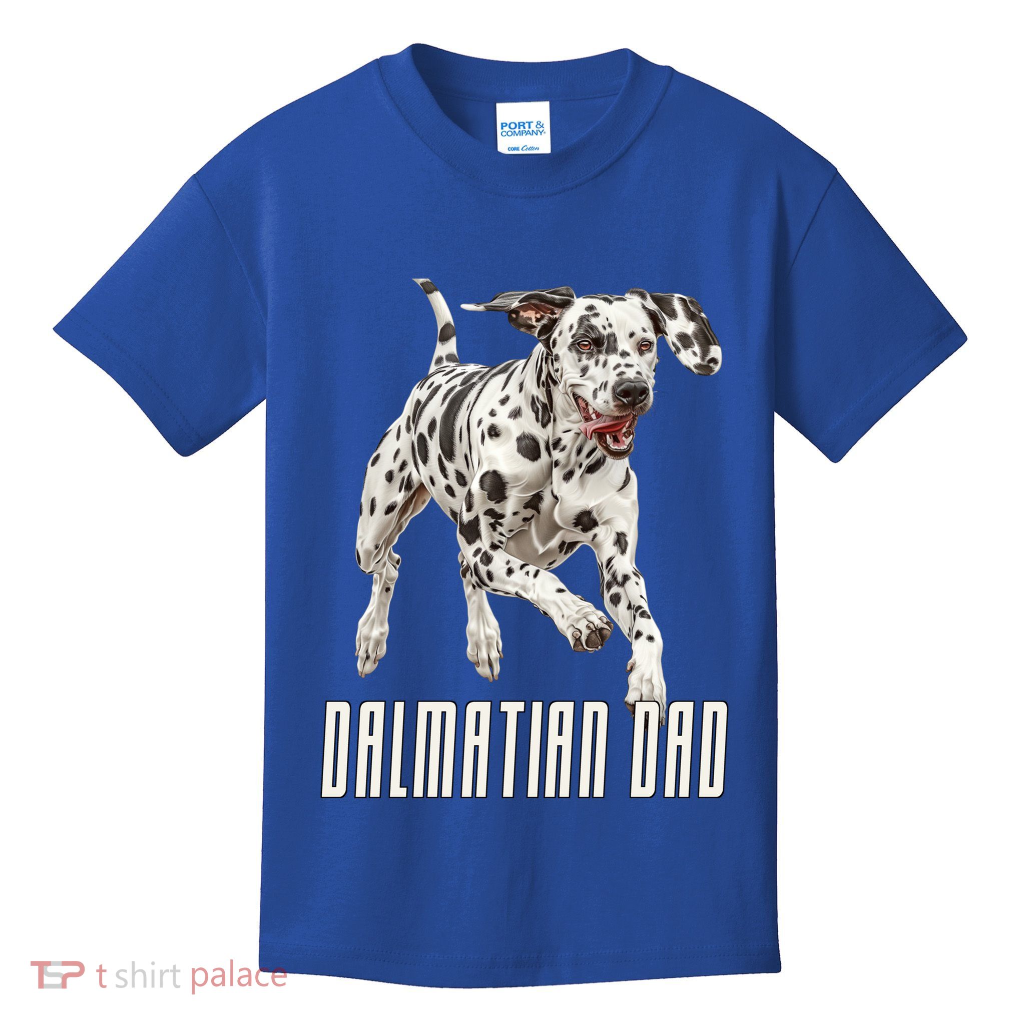 Dalmatian Dad Father Parent Dal Dog Running Cute Adorable Cute Gift Kids T-Shirt