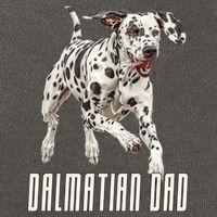 Dalmatian Dad Father Parent Dal Dog Running Cute Adorable Cute Gift Cotton Canvas Backpack