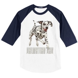 Dalmatian Dad Father Parent Dal Dog Running Cute Adorable Cute Gift Baseball Sleeve Shirt