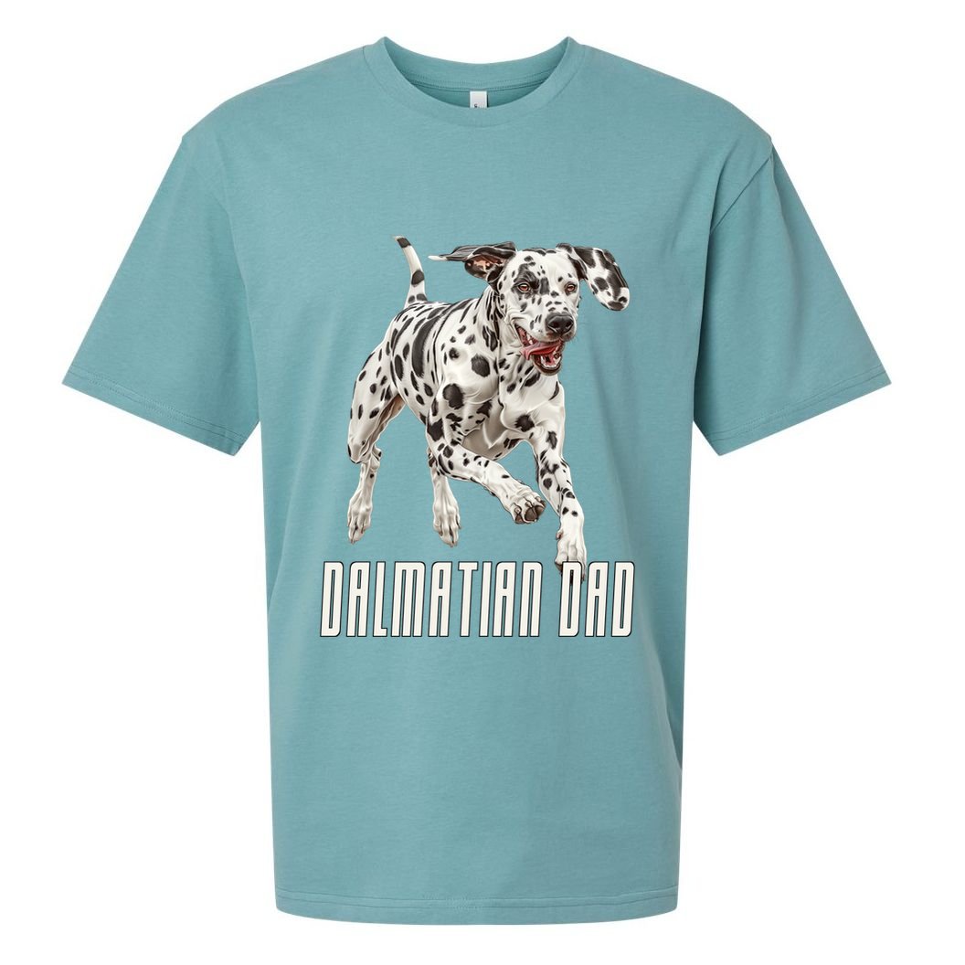 Dalmatian Dad Father Parent Dal Dog Running Cute Adorable Cute Gift Sueded Cloud Jersey T-Shirt