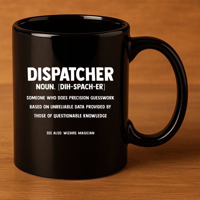 Dispatcher Definition Funny Who Does Precision Guesswork 11oz C Handle Ceramic Mug