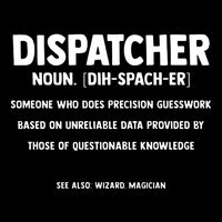 Dispatcher Definition Funny Who Does Precision Guesswork Drawstring Bag