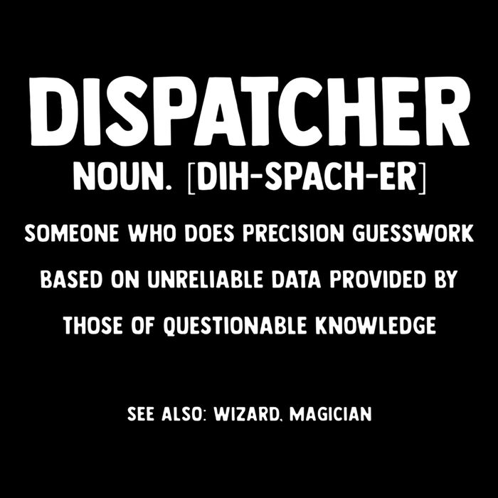 Dispatcher Definition Funny Who Does Precision Guesswork Drawstring Bag