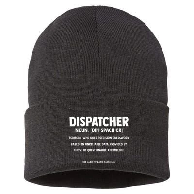 Dispatcher Definition Funny Who Does Precision Guesswork Sustainable Knit Beanie