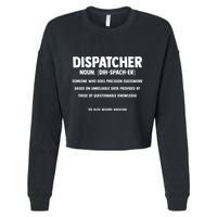 Dispatcher Definition Funny Who Does Precision Guesswork Cropped Pullover Crew