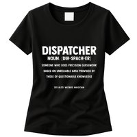 Dispatcher Definition Funny Who Does Precision Guesswork Womens T-Shirt