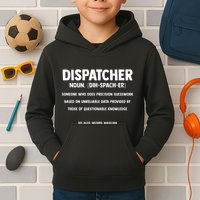 Dispatcher Definition Funny Who Does Precision Guesswork Kids Hoodie