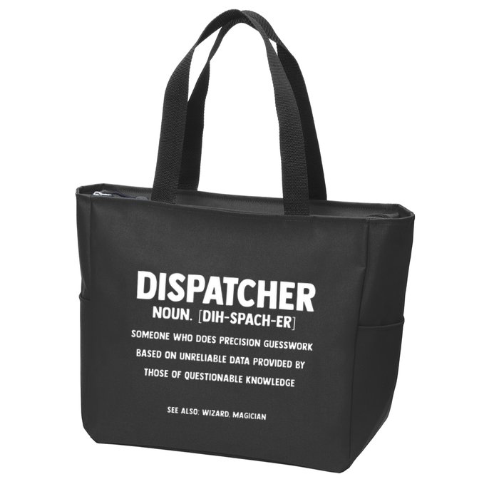 Dispatcher Definition Funny Who Does Precision Guesswork Zip Tote Bag