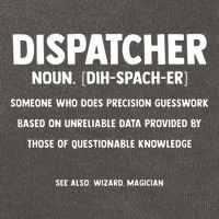 Dispatcher Definition Funny Who Does Precision Guesswork Cotton Canvas Backpack