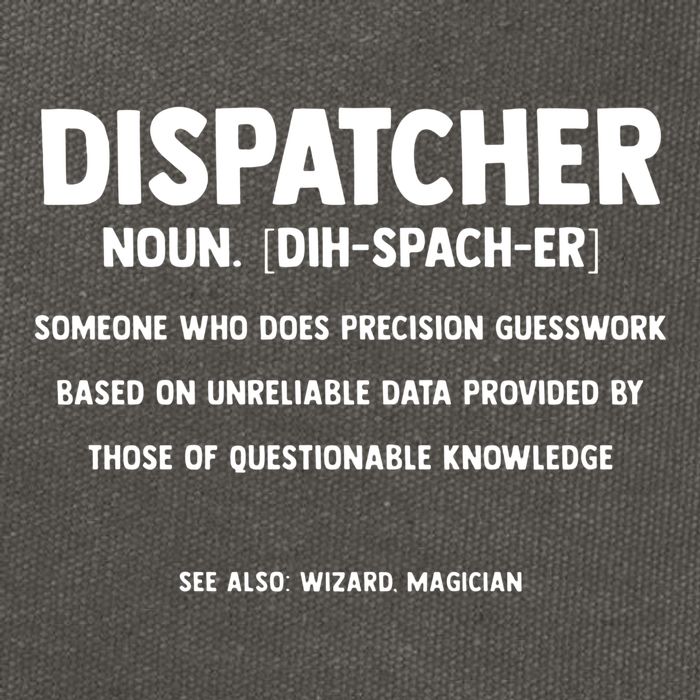 Dispatcher Definition Funny Who Does Precision Guesswork Cotton Canvas Backpack