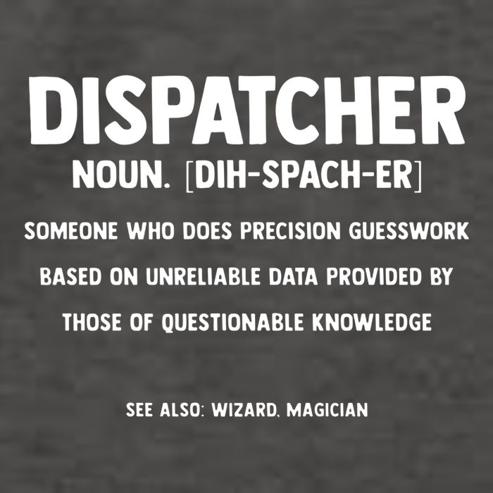 Dispatcher Definition Funny Who Does Precision Guesswork Vector Backpack