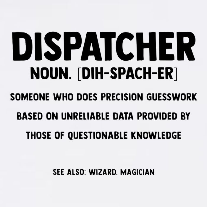 Dispatcher Definition Funny Who Does Precision Guesswork Garment-Dyed Sweatshirt
