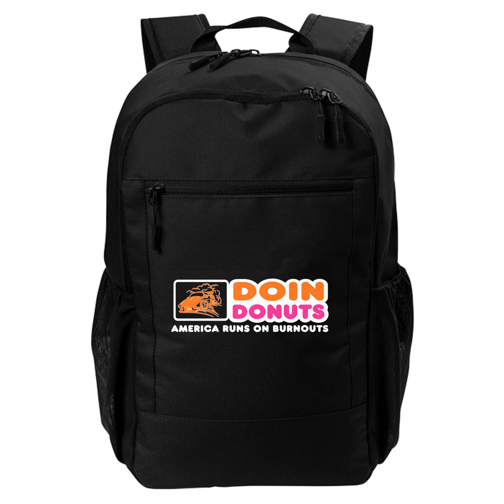 Doin Donuts Funny Burnout Racing Car Enthusiast Backpack