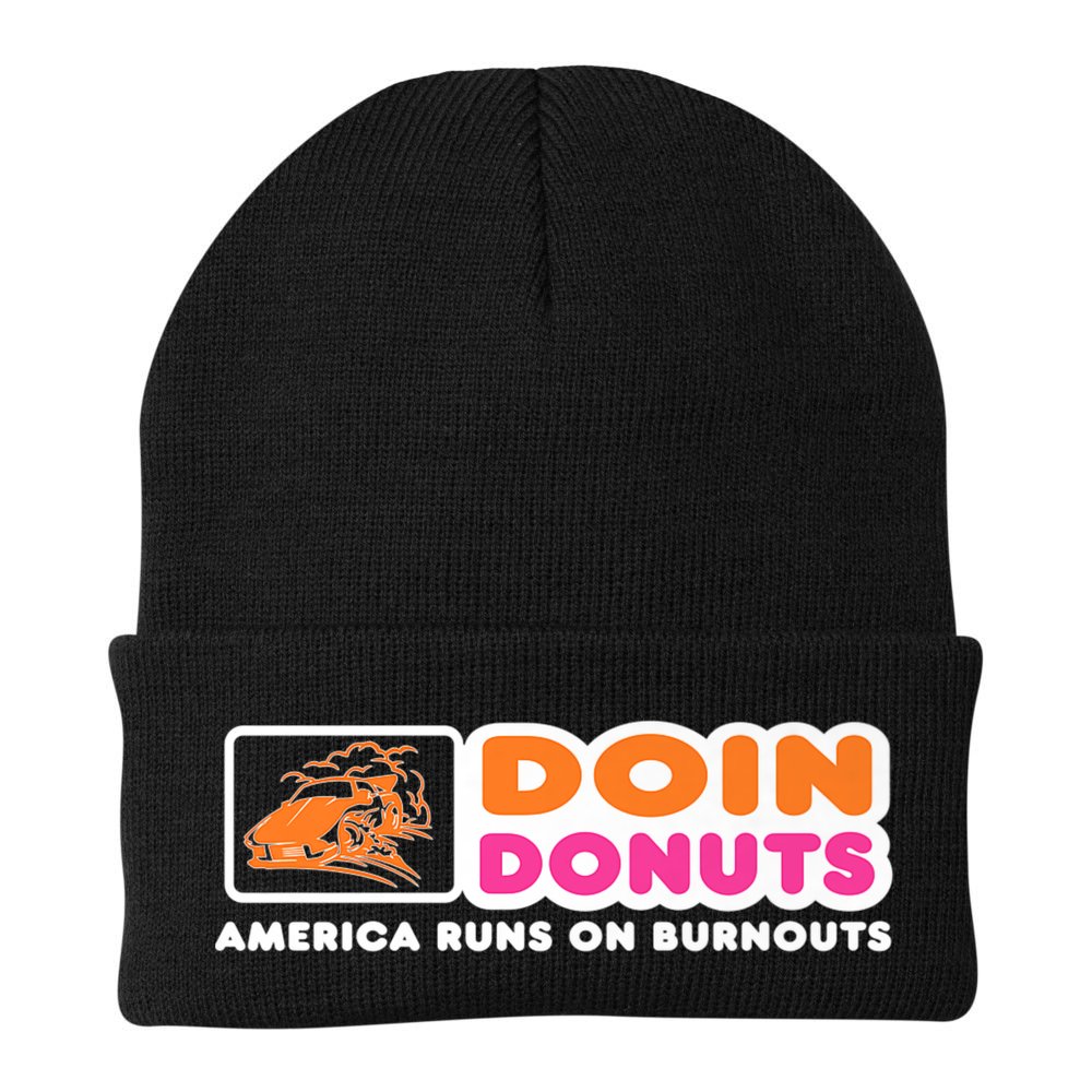 Doin Donuts Funny Burnout Racing Car Enthusiast Beanie