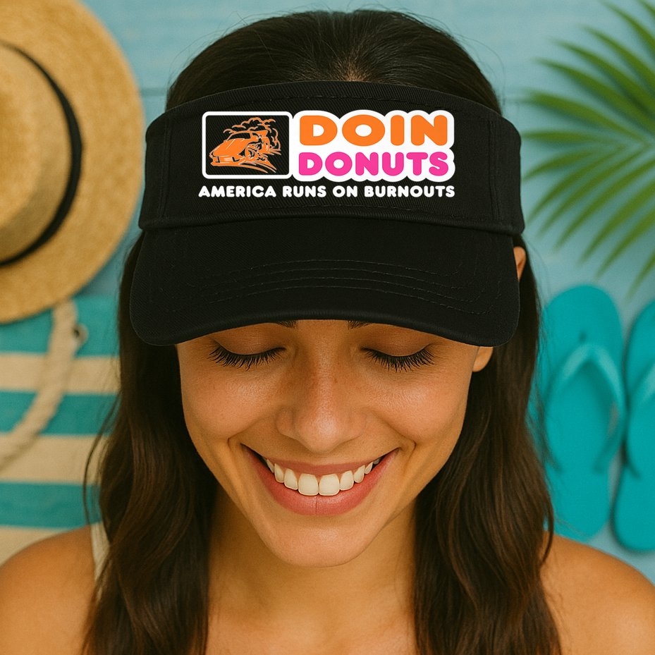 Doin Donuts Funny Burnout Racing Car Enthusiast Visor