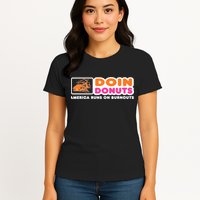 Doin Donuts Funny Burnout Racing Car Enthusiast Womens T-Shirt