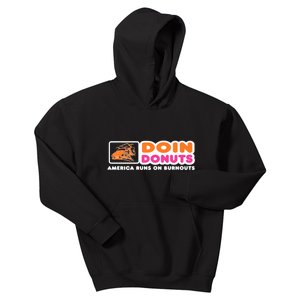 Doin Donuts Funny Burnout Racing Car Enthusiast Kids Hoodie