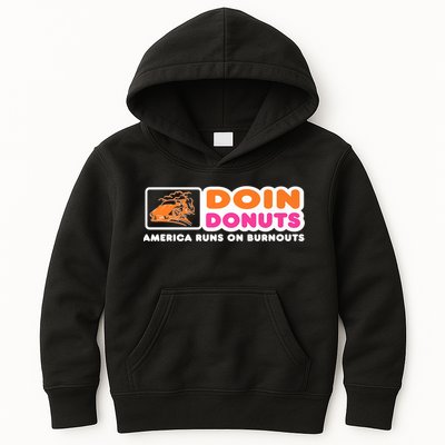 Doin Donuts Funny Burnout Racing Car Enthusiast Kids Hoodie