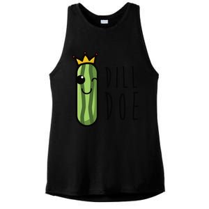 Dill Doe Funny Pickles Puns And Fun Distressed Gift Ladies PosiCharge Tri-Blend Wicking Tank