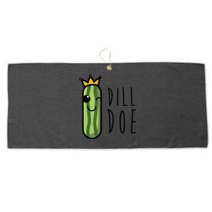 Dill Doe Funny Pickles Puns And Fun Distressed Gift Large Microfiber Waffle Golf Towel