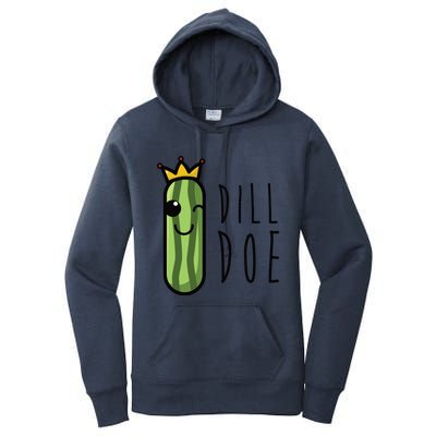 Dill Doe Funny Pickles Puns And Fun Distressed Gift Women's Pullover Hoodie