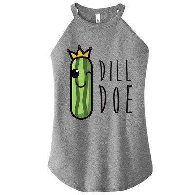 Dill Doe Funny Pickles Puns And Fun Distressed Gift Women’s Perfect Tri Rocker Tank