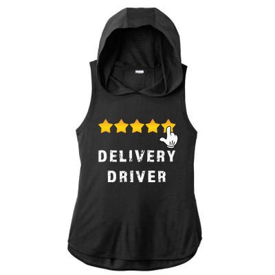 Delivery Driver Five Star Food Dash Grub Grocery Ladies PosiCharge Tri-Blend Wicking Draft Hoodie Tank