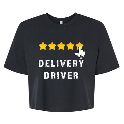 Delivery Driver Five Star Food Dash Grub Grocery Bella+Canvas Jersey Crop Tee