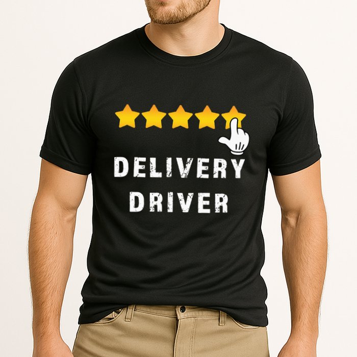 Delivery Driver Five Star Food Dash Grub Grocery Cooling Performance Crew T-Shirt