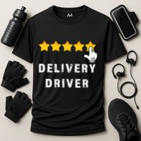 Delivery Driver Five Star Food Dash Grub Grocery Cooling Performance Crew T-Shirt